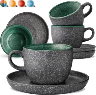 Cosumy Zestaw Filiżanek do Cappuccino 4 x200ml Filiżanki z Ceramiki PREZENT