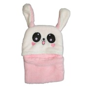 Polarowa czapka z kominem Zając