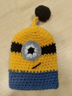 Minionek Hello Kitty na szydełku etui na klucze