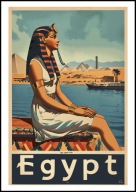 A2 KOLOROWY PLAKAT OBRAZ EGIPT EGYPT PIRAMIDA VINTAGE RETRO