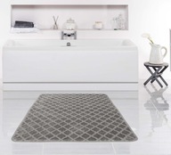 Dywanik łazienkowy Carpet szary 80x120 cm antypoślizgowy do toalet prysznic