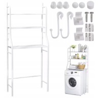 PÓŁKA REGAŁ ŁAZIENKOWY DO PRALNI NAD PRALKE BIAŁY METALOWY 152X65X25 DÓŁ 90