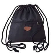 Worek plecak HABILE design bag czarny sznur czarny