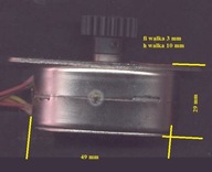 Silnik krokowy KFL49LCF802A 24 V DC 3,9 Ohm 7,5 deg/step 2-8-5
