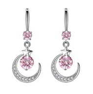 Kolczyki K21 wiszące krótkie cyrkonie pr. sr. 925