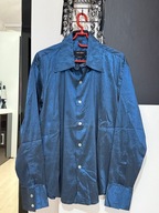 J Koszula Mario Zegnoti imprezowa niebieska subtelny melanż połysk odblask