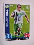 Karta topps match attax autograf Wolfsburg Champions League Sebastian Jung