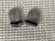 Rękawiczki szare 0-12m wełniane