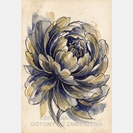 Kwiat begonia vintage retro obraz na płótnie 58x85 do salonu artystyczny