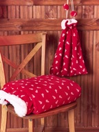 KOC ŚWIĄTECZNY CZERWONY W ZESTAWIE Z WORKIEM DO PRZECHOWYWANIA 130 x 160