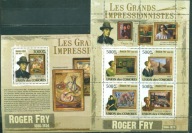 IMPRESSIONIZM-R.FRY. COMORES. Mi Bl.+ark.**2009r.