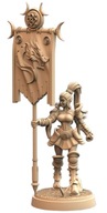 Oriental Lancer Standard Bearer Wojowniczka Pinup D&D RPG Druk 3D NSFW