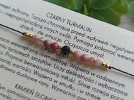 Bransoletka na szczęście, na sznurku, kamienie, amulet