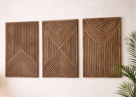 Drewniane panele dekoracyjne 3D – 50x70 cm | Komplet 3 szt. |