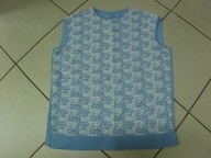 Bluzka damska niebieska w kwiatki, rozm. 42