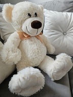 Smiki Miś Pluszowy Pluszak Maskotka Przytulanka Kremowy Walentynki 50cm