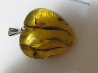 BURSZTYN BALTYCKI SERCE STARY WISIOR OKAZJA!!!