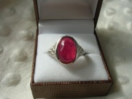 NOWY PIERŚCIONEK SOGNI D'ORO RUBIN 9K pr. 375 + GRATIS!!!