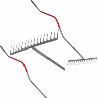 GRABIE METALOWE EXTRA DO TRAWY LIŚĆI Z METALOWYM TRZNONKIEM SOLIDNE 42 CM