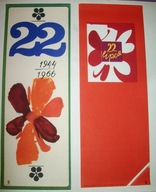 MAŁY PLAKAT, PLAKACIK PROPAGANDOWY OKOLICZNOŚCIOWY NA 22 LIPCA 1966 ROK