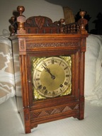 W&H - STARY, BARDZO MASYWNY, CIEZKI, OZDOBNY ZEGAR KOMINKOWY