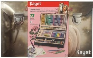 Kayet Przybory artystyczne w walizce 77 elementów Duży zestaw