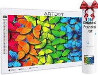 Malowanie diamentami 5D – motyle 25x50 cm kreatywna dekoracja