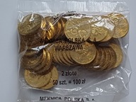 2 złote Arctowski i Dobrowolski 2007r 50 sztuk worek bankowy woreczek