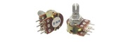Potencjometr obrotowy 2x50k 0,25W liniowy - 10 sztuk