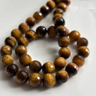 H6- TYGRYSIE OKO - kula fasetowana - 10mm - 11 sztuk