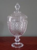 DUŻA SZKLANA BOMBONIERA PRL ,,CRYSTAL"