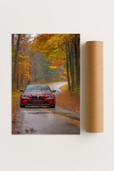 Plakat bez ramy 30x40cm BMW M4 na tle lasu Sport Auto Design Prezent Hit