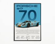 PLAKAT PORSCHE 917 IDEALNY NA PREZENT OBRAZ NA ŚCIANE A3