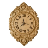 Zegar ścienny złoty retro – ozdobny vintage pałacowy styl, luksusowy design