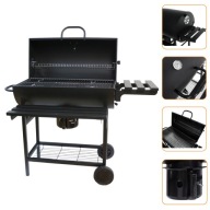 GRILL WĘGLOWY LANDGRAF 70x35cm OGRODOWY POKRYWA KÓŁKA TERMOMETR MOBILNY