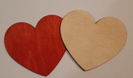 Drewniane serce, scrapki, 9cm, kolory, walentynki