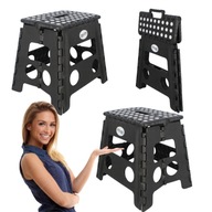 TABORET STOŁEK SKŁADANY ANTYPOŚLIZGOWY 150KG 32CM EASYFORM CZARNY PODEST