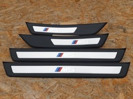 BMW M5 F10 2009- NAKŁADKI LISTWY PROGOWE WEWNĘTRZNE PRZEDNIE TYLNE KOMPLET