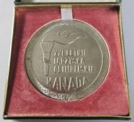 MEDAL XXI LETNIE IGRZYSKA OLIMPIJSKIE KANADA - MONTREAL 1976 WERSJA SREBRNA