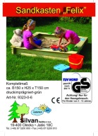 Piaskownica drewniana 150x150 cm