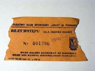 KKS Lech Poznań - PRL - bilet na mecz piłki nożnej 17