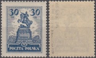 213 ll** niebieski , pap. w , ZR 12 1/2 : 12 3/4 , gw.+opis Jerzy Walocha