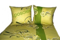 pościel z bawełny 200x220 + 2x70x80 zamek B 107 oliwkowy gaj