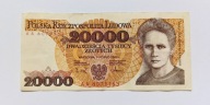 20000 ZŁOTYCH 1989 seria AA 607...