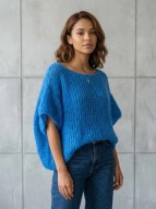 Ręcznie robiony sweter oversize – alpaka & jedwab | lekki i puszysty