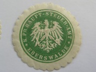 Niemcy - Główny Urząd Skarbowy Królestwa Prus w Eberswalde - zalepka