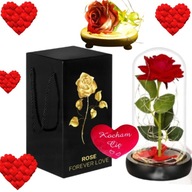 WIECZNA RÓŻA LED W SZKLE ŚWIECĄCA - PIĘKNY POMYSŁ NA WALENTYNKI PREZENT