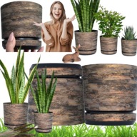 DONICZKA 18 CM RDZAWA KORA Z PODSTAWKĄ – SERIA DEKOR