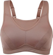 Śliczny markowy biustonosz bez fiszbin SYROKAN 44b 100B brązowy