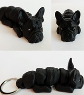 Brelok Pies Buldog francuski piesek brelok do kluczy Żówiarnia 3D